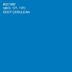 #0079BF - Deep Cerulean Color Image